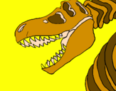 Desenho Esqueleto tiranossauro rex pintado por ~emanuela