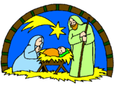 Desenho Manjedoura de natal pintado por Adriano