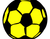 Desenho Bola de futebol pintado por xa