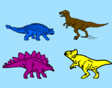 Desenho Dinossauros de terra pintado por Guilherme