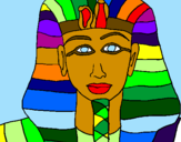 Desenho Tutankamon pintado por larissa vicalvi rocha