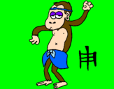 Desenho Macaco pintado por DaninhaOS