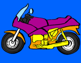 Desenho Motocicleta pintado por diana