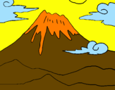 Desenho Monte Fuji pintado por rhayner