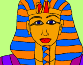 Desenho Tutankamon pintado por onda