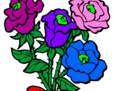 Desenho Ramo de rosas pintado por Pega é Para Vc