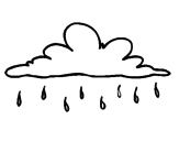 Desenho Chuva suave pintado por nuvem