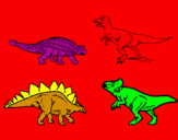 Desenho Dinossauros de terra pintado por RAFA SANTOS