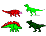 Desenho Dinossauros de terra pintado por davi