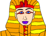 Desenho Tutankamon pintado por naruto
