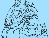 Desenho Família pintado por debora