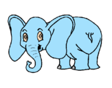 Desenho Elefante pequeno pintado por Reca