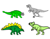 Desenho Dinossauros de terra pintado por Nandinho