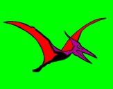 Desenho Pterodáctilo pintado por giovanna