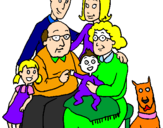 Desenho Família pintado por bruna marcolino vital