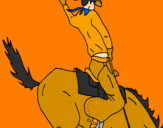 Desenho Vaqueiro a cavalo pintado por luis  alberto