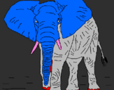 Desenho Elefante pintado por famimo