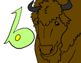 Desenho Búfalo pintado por sara