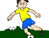 Desenho Jogar futebol pintado por juliana