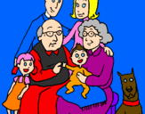 Desenho Família pintado por nathy