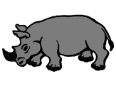 Desenho Rinoceronte pintado por lugu
