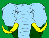 Desenho Elefante africano pintado por gustavo