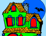 Desenho Casa do mistério pintado por beto