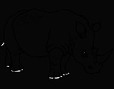 Desenho Rinoceronte pintado por nino