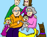 Desenho Família pintado por analicee   amarante.