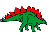 Desenho Stegossaurus pintado por dino