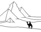 Desenho Paisagem com pirâmides pintado por Cristiano