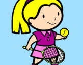 Desenho Rapariga tenista pintado por Isabela