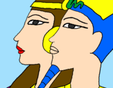 Desenho Ramsés e Nefertiti pintado por -Patrícia-