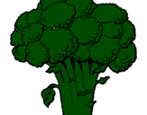 Desenho Brócolos pintado por f.