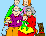 Desenho Família pintado por inessilvairo
