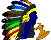 Desenho Índio com grandes plumas pintado por NADIM45
