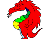 Desenho Dragão barrigudo pintado por joão 2