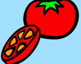 Desenho Tomate pintado por dafine