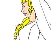 Desenho Noiva II pintado por manu