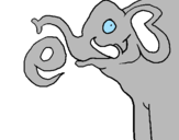 Desenho Elefante pintado por tweety
