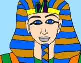 Desenho Tutankamon pintado por mariana