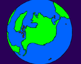 Desenho Planeta terra pintado por joão  vitor