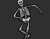Desenho Esqueleto contente pintado por veronika