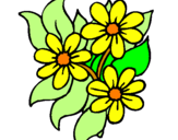 Desenho Florzitas pintado por amarelo