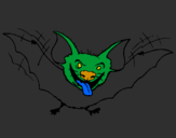 Desenho Morcego com a língua de fora pintado por pEDRO 
