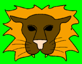 Desenho Leão pintado por gustavo