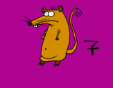 Desenho Rato pintado por vitor