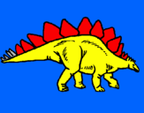 Desenho Stegossaurus pintado por tiggas