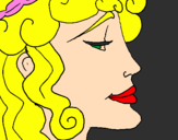 Desenho Cabeça de mulher pintado por katy4