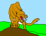 Desenho Tigre com dentes afiados pintado por Jeff Hardy